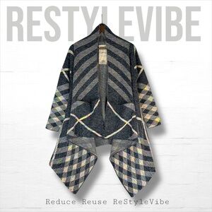 VINTAGE CONCEPT Women’s Size S Cardigan Sweater Mohair Wool Blend Pockets